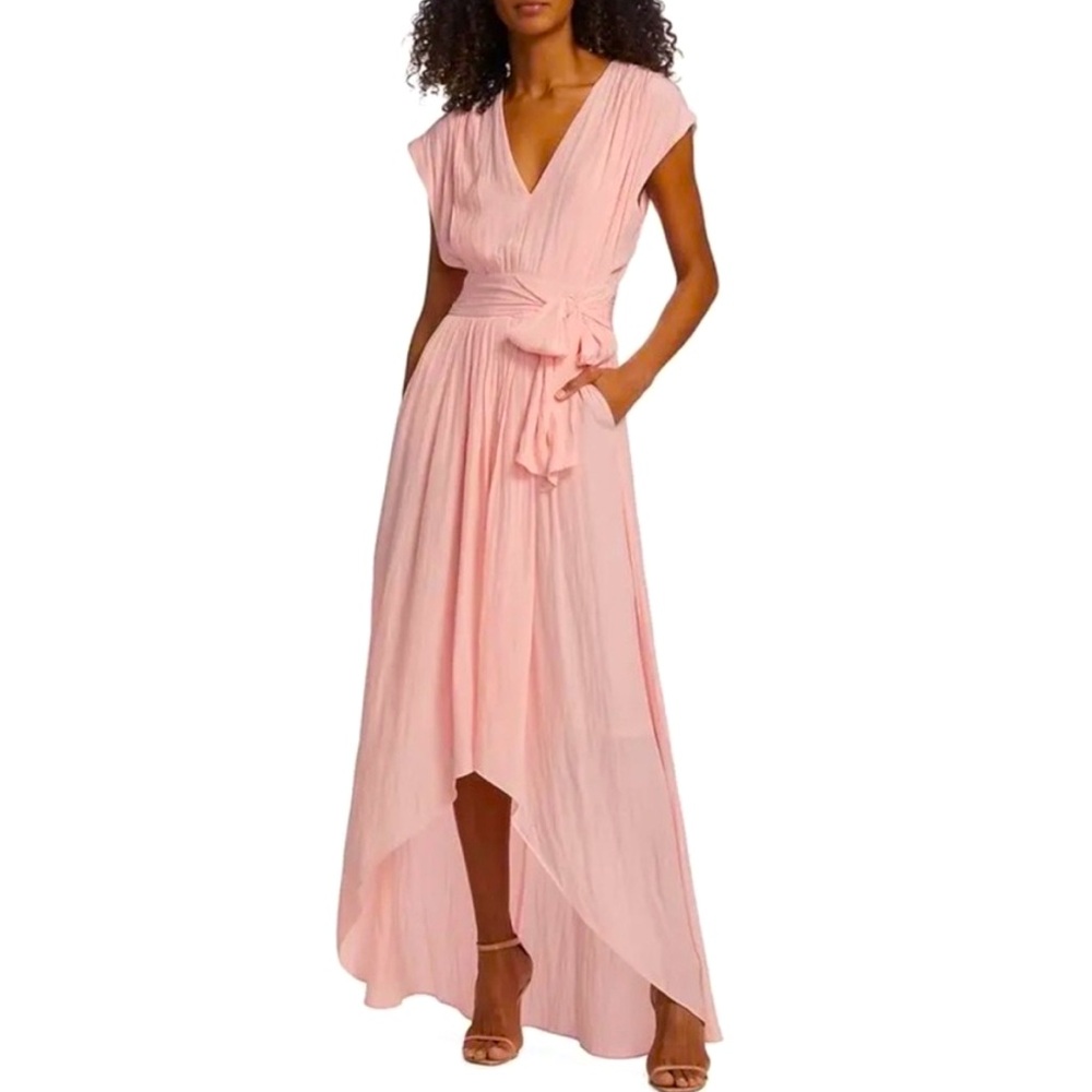 RAMY BROOK Rebecca Formal Hi-Low‎ Maxi Dress Candy Pink Wedding Guest Sz 0 $485